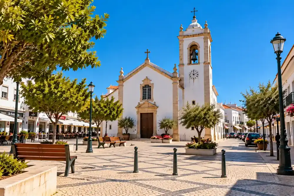 Assurances à Guia - place de l'église de Guia